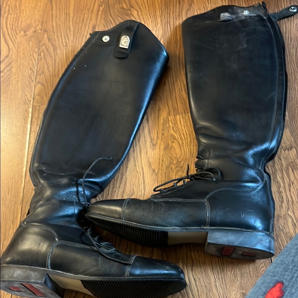 Black Leather Riding Boots